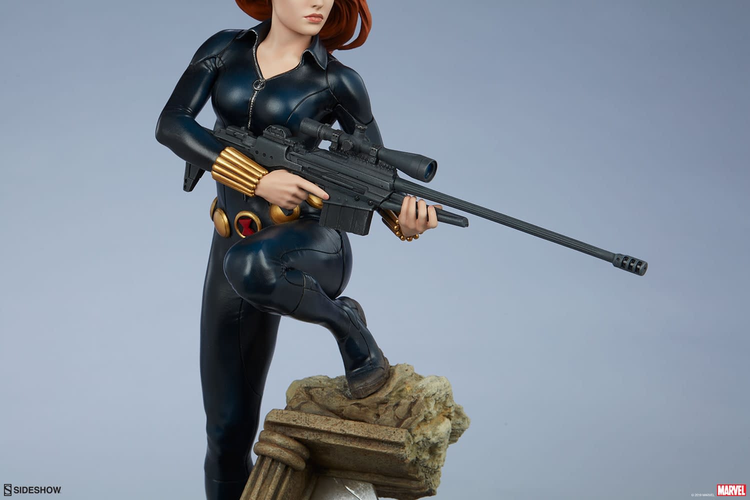 Black Widow Takes Aim in the New Sideshow Collectible Statue