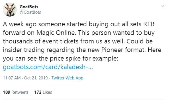 On the Pioneer Format (and Early Price Spikes) - "Magic: The Gathering"