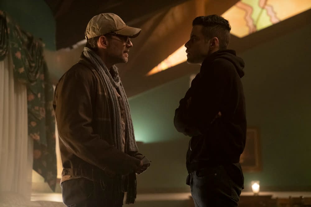 Rami Malek & Christian Slater Get to Work on Final 'Mr. Robot