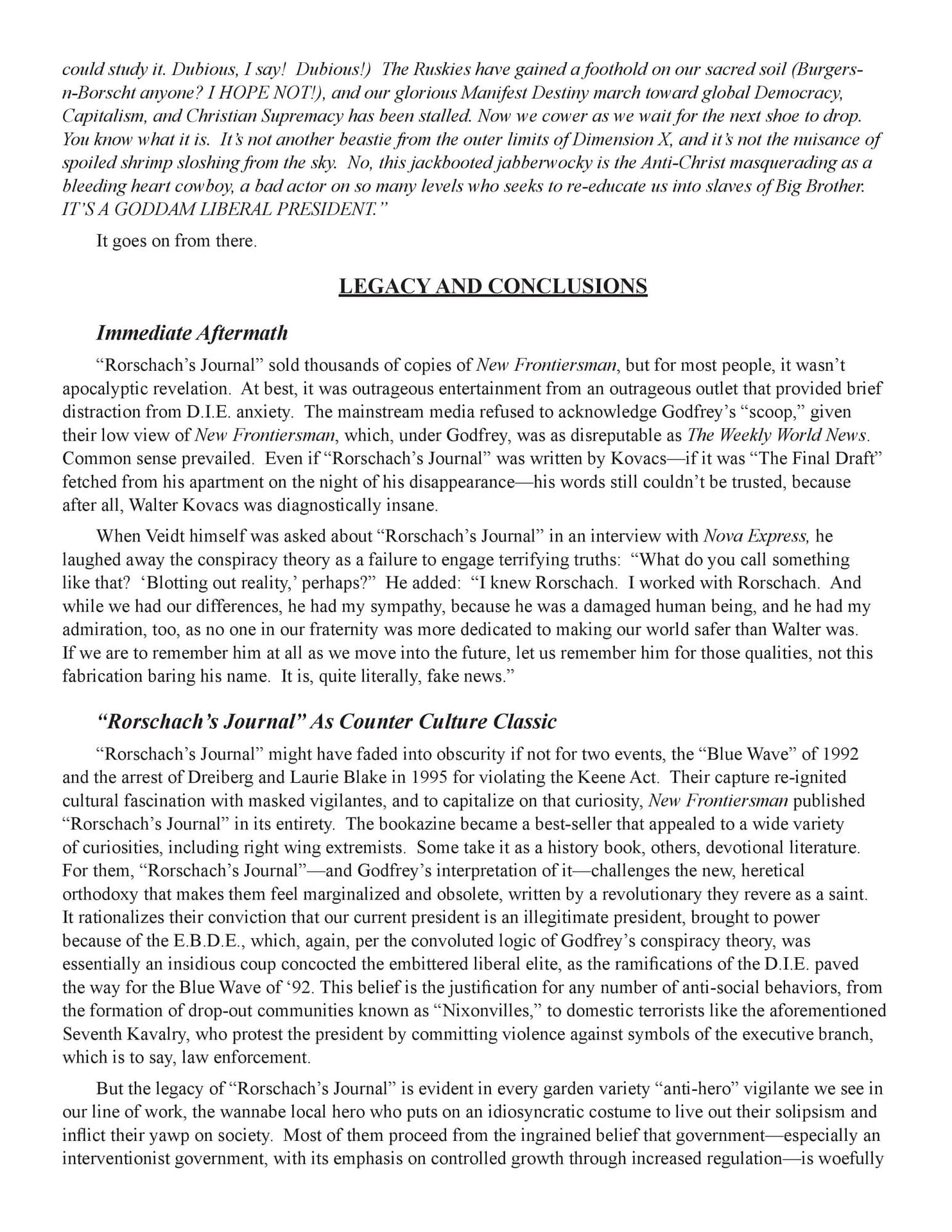 "Watchmen": "Peteypedia" Files Offer New Info on Veidt's Fate, Rorschach's Journal & More
