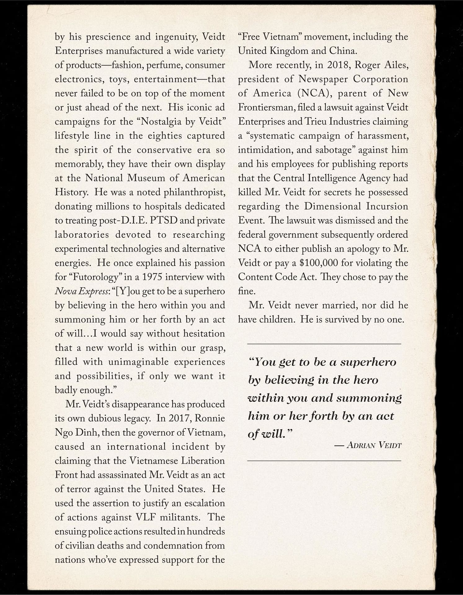 "Watchmen": "Peteypedia" Files Offer New Info on Veidt's Fate, Rorschach's Journal &#038; More