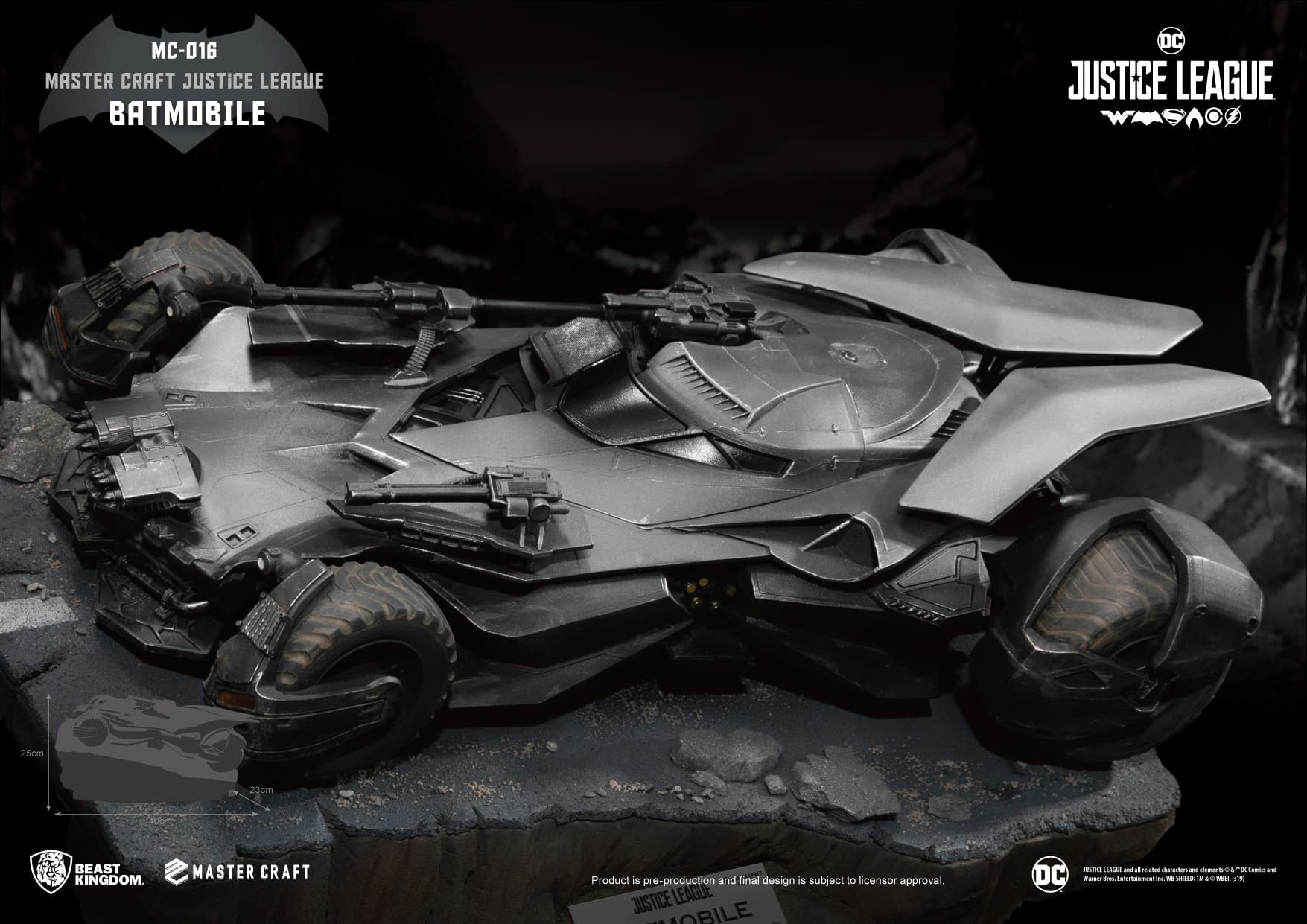 Batmobile from "Justice League" Gets a New Collectible from Beast Kingdom