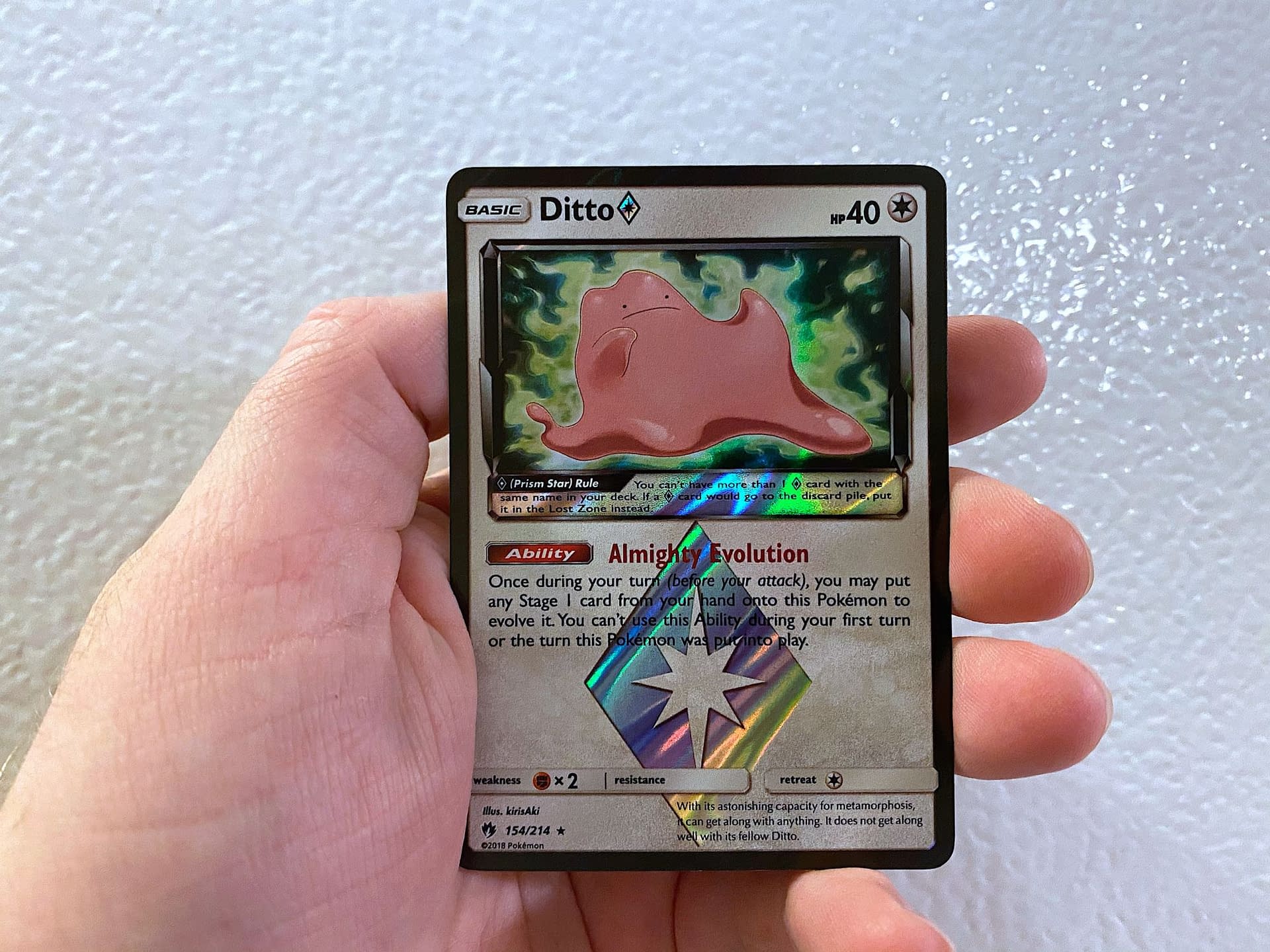 Ditto 154/214 Pokemon 2018 Holo Lost Thunder