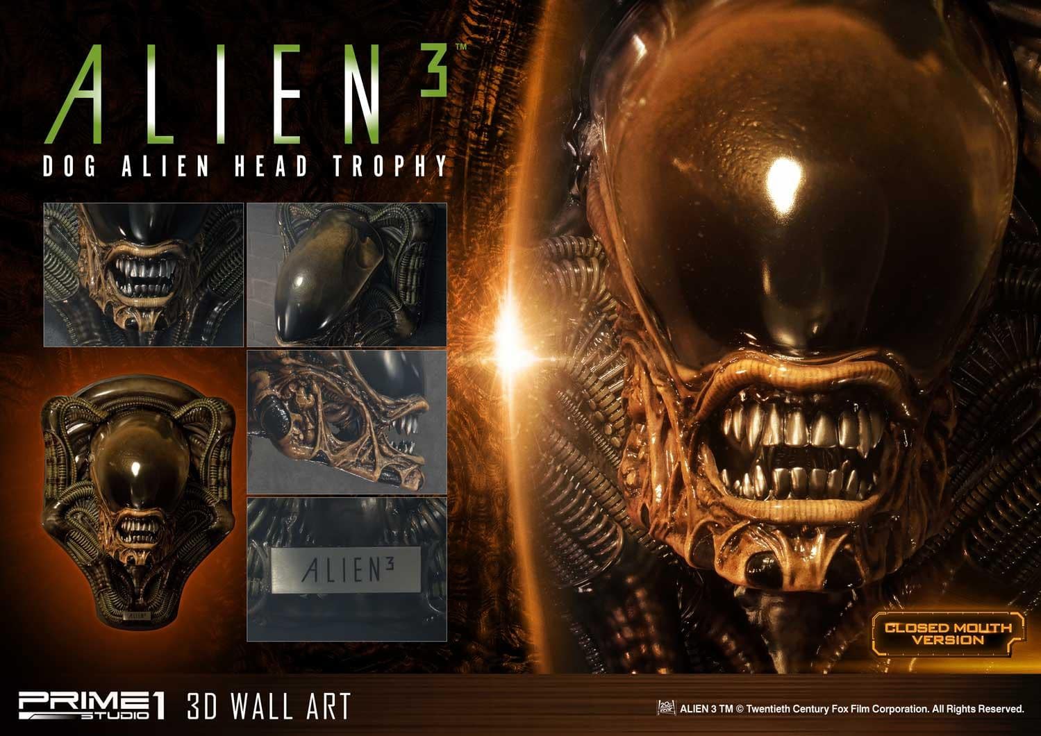 Alien 3 Dog Head Trophy Mounts Available from Prime 1 Studio