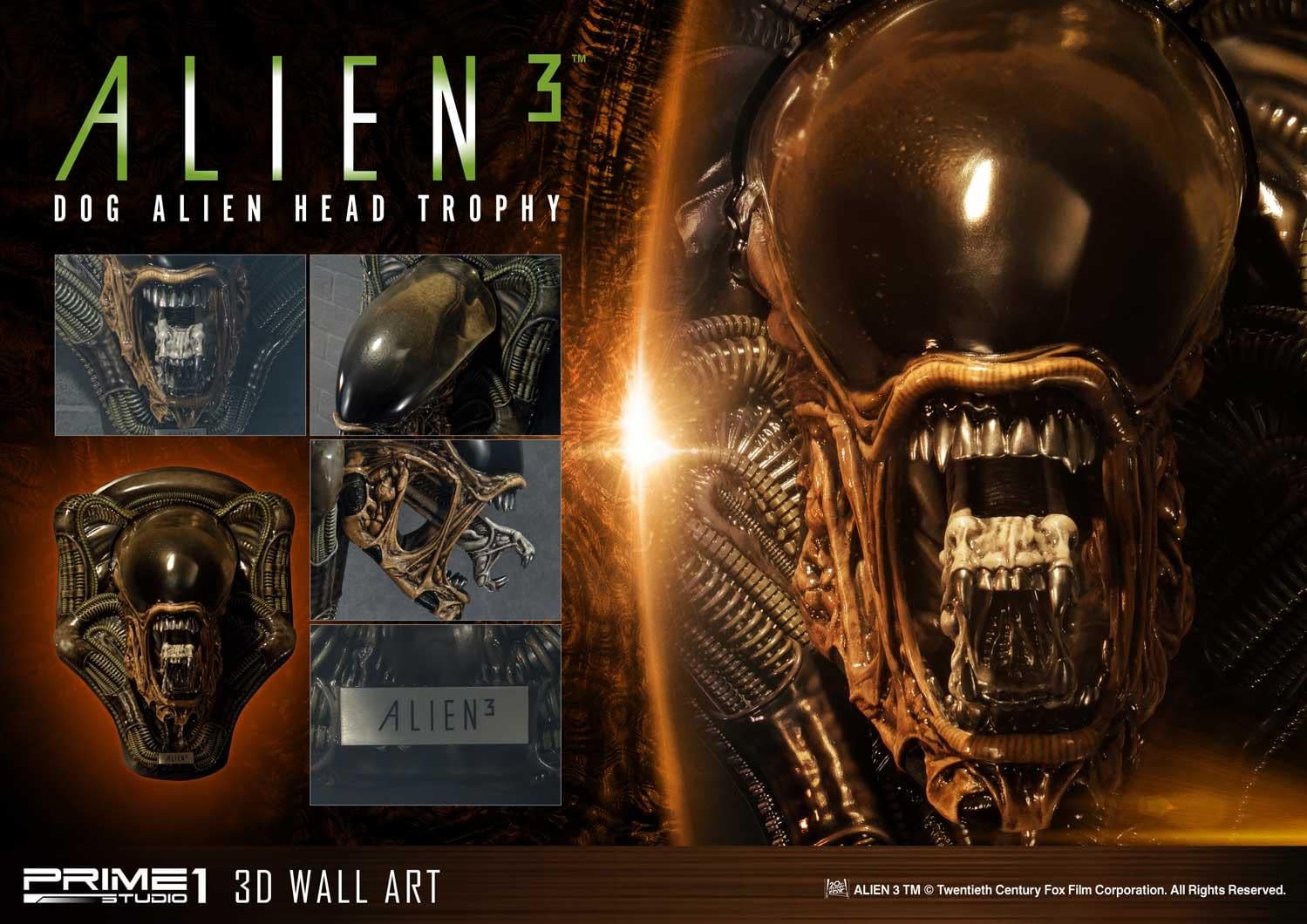 Alien 3 Dog Head Trophy Mounts Available from Prime 1 Studio