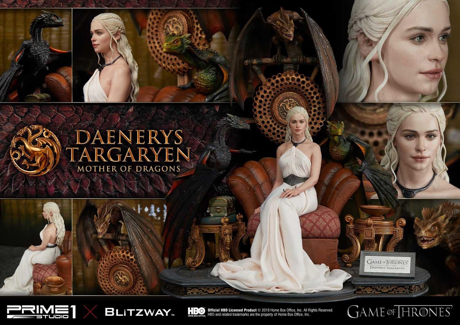 Daenerys Targaryen is the Mother of Dragons in the New Team-Up Statue