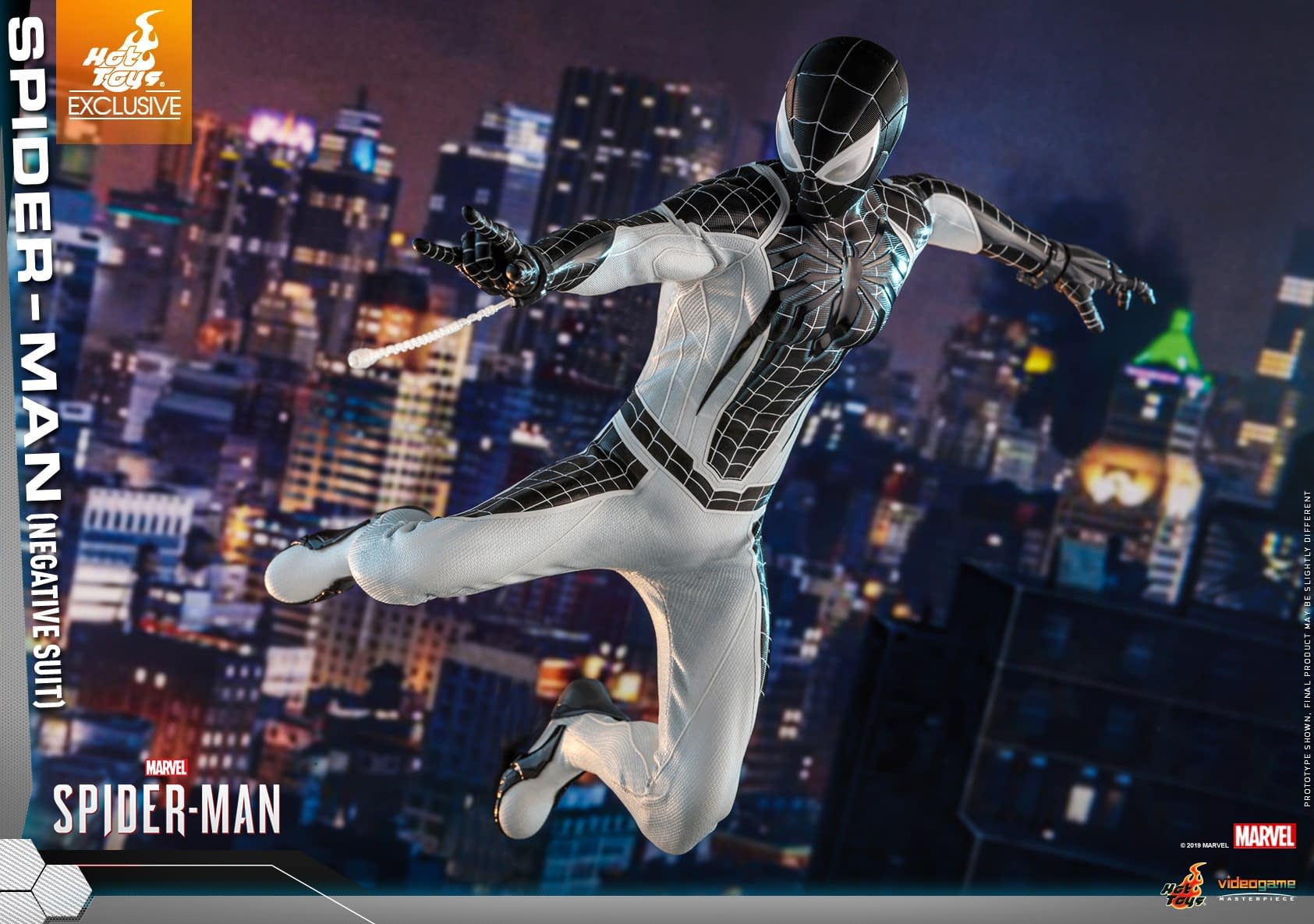 "Marvel's Spider-Man" Goes Negative with a New Hot Toys Figure