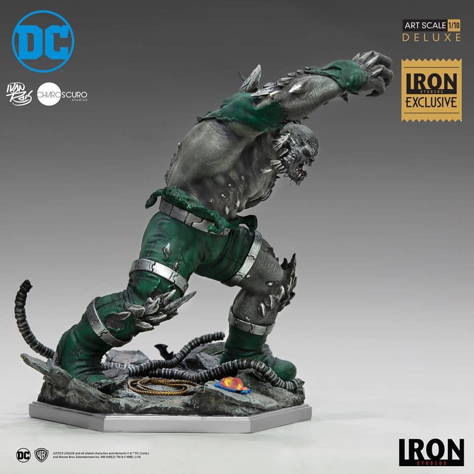 Doomsday Smashes with New Exclusive Iron Studios Statue