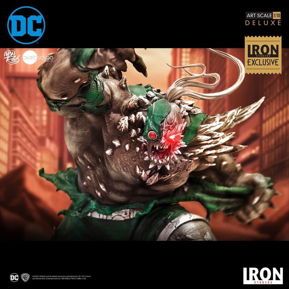 Doomsday Smashes with New Exclusive Iron Studios Statue