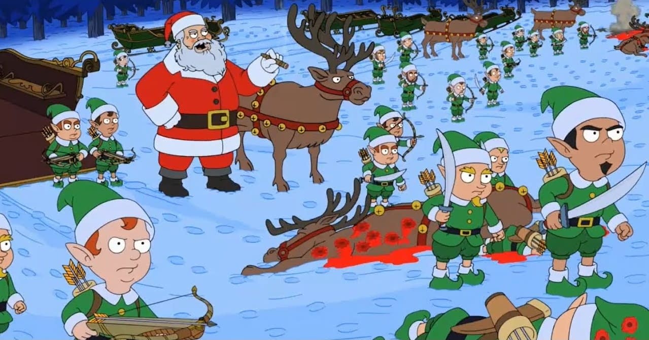 American dad santa fight