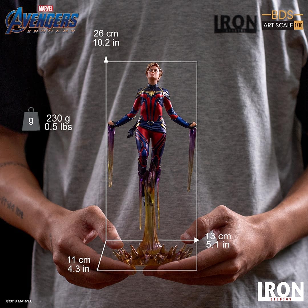 Captain Marvel Goes Cosmic with New Iron Studios Statue