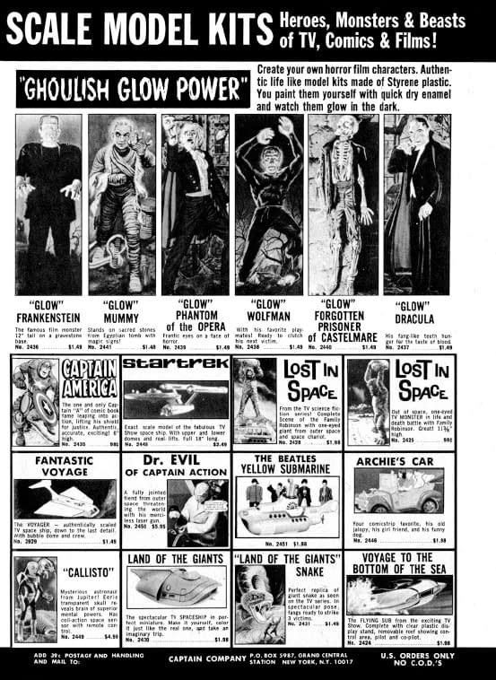 Comic Ads from Vampirella #2 Reprint