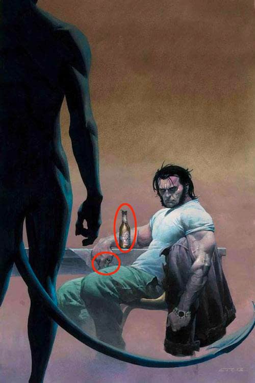 The 2003 cover to Wolverine #6 by Esad Ribic was previously believed to be the earliest known evidence that Wolverine has two dicks.