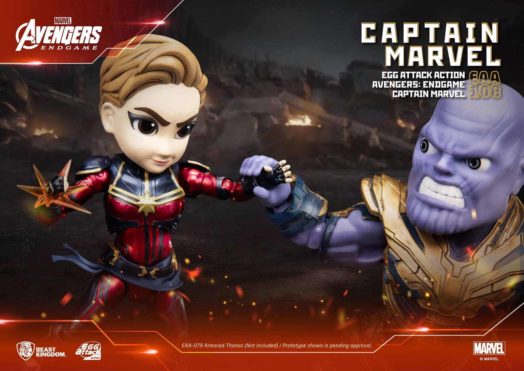 Captain Marvel Lights Up the Battlefield with Beast Kingdom 