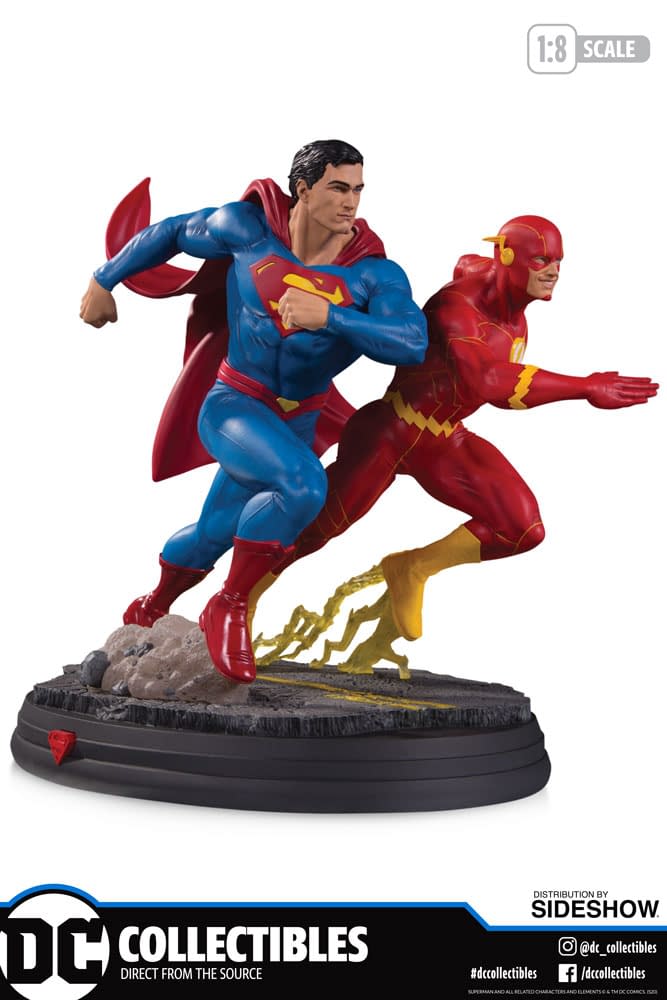 Superman Races The Flash in New DC Collectibles Statue 