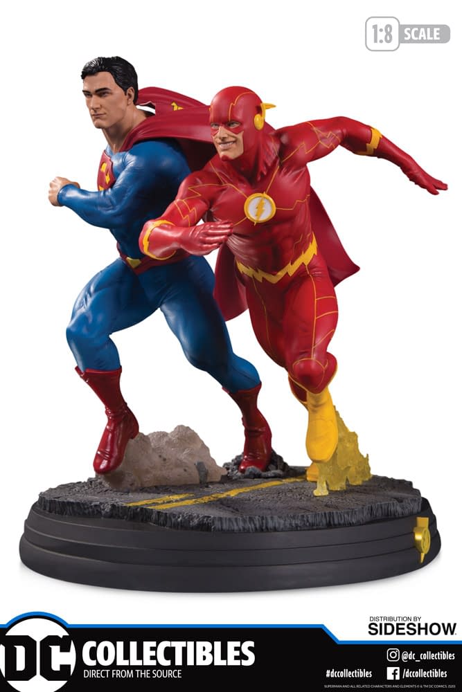 Superman Races The Flash in New DC Collectibles Statue 