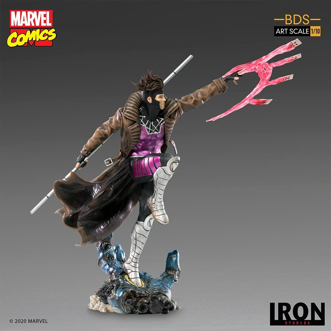 Gambit is Fully Charged in New X-Men Iron Studios Statue