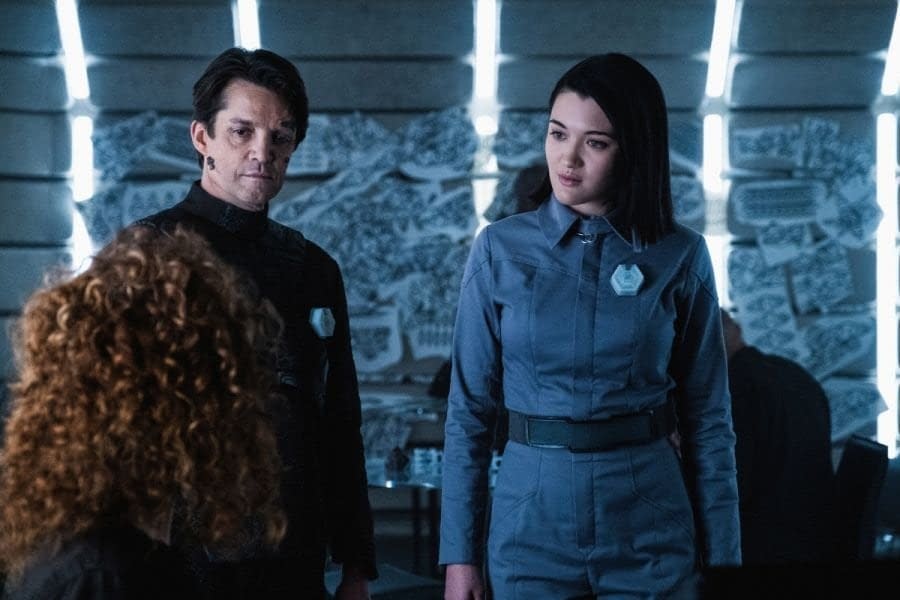 Jonathan Del Arco and Isa Briones in Star Trek: Picard