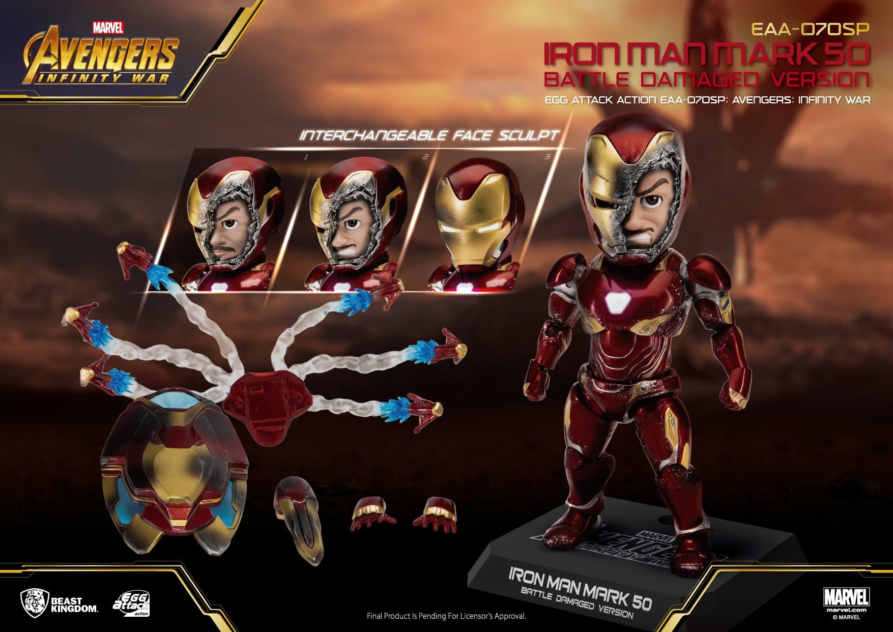 Beast Kingdom Egg Action Attack Iron Man from Avengers: Infinity War Figure