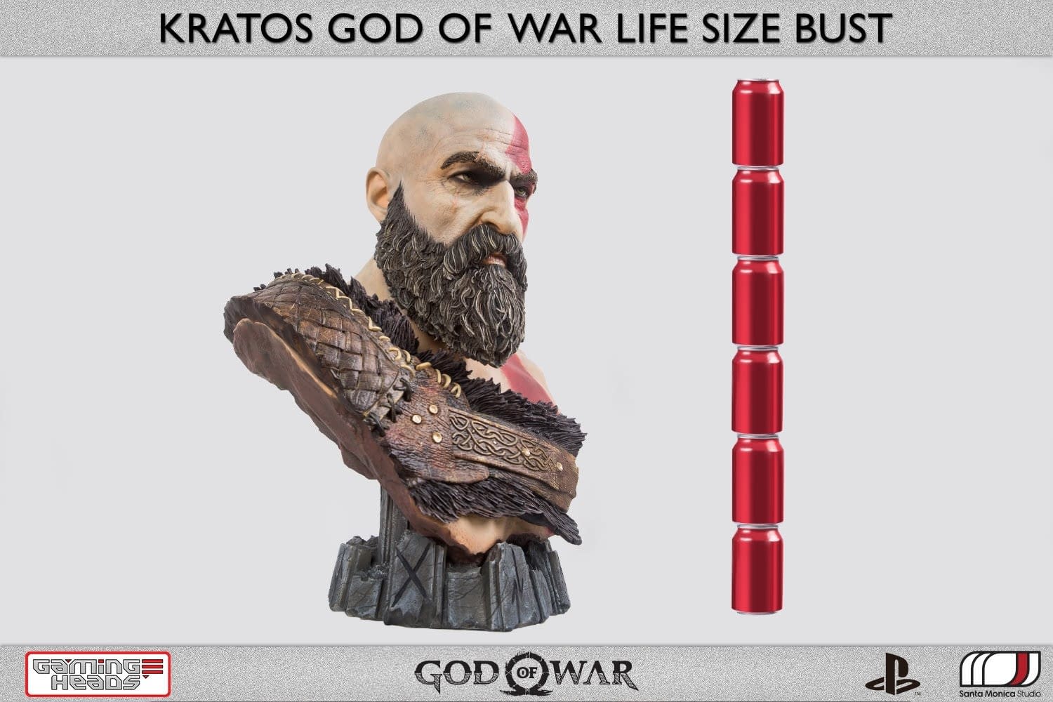 God of War Kratos Life Size Bust from Gaming Heads