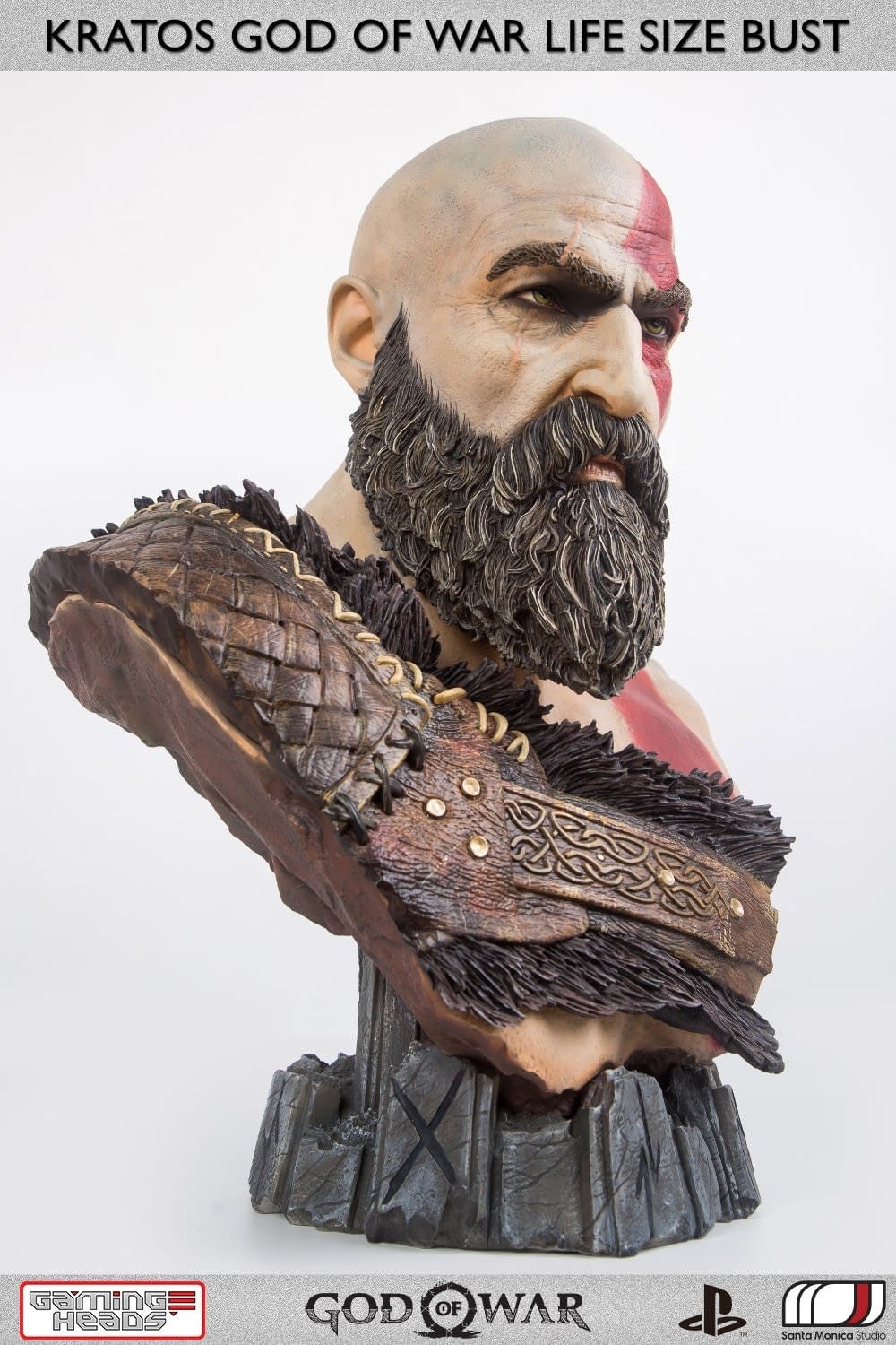 God of War Kratos Goes Life Size with Gaming Heads Bust