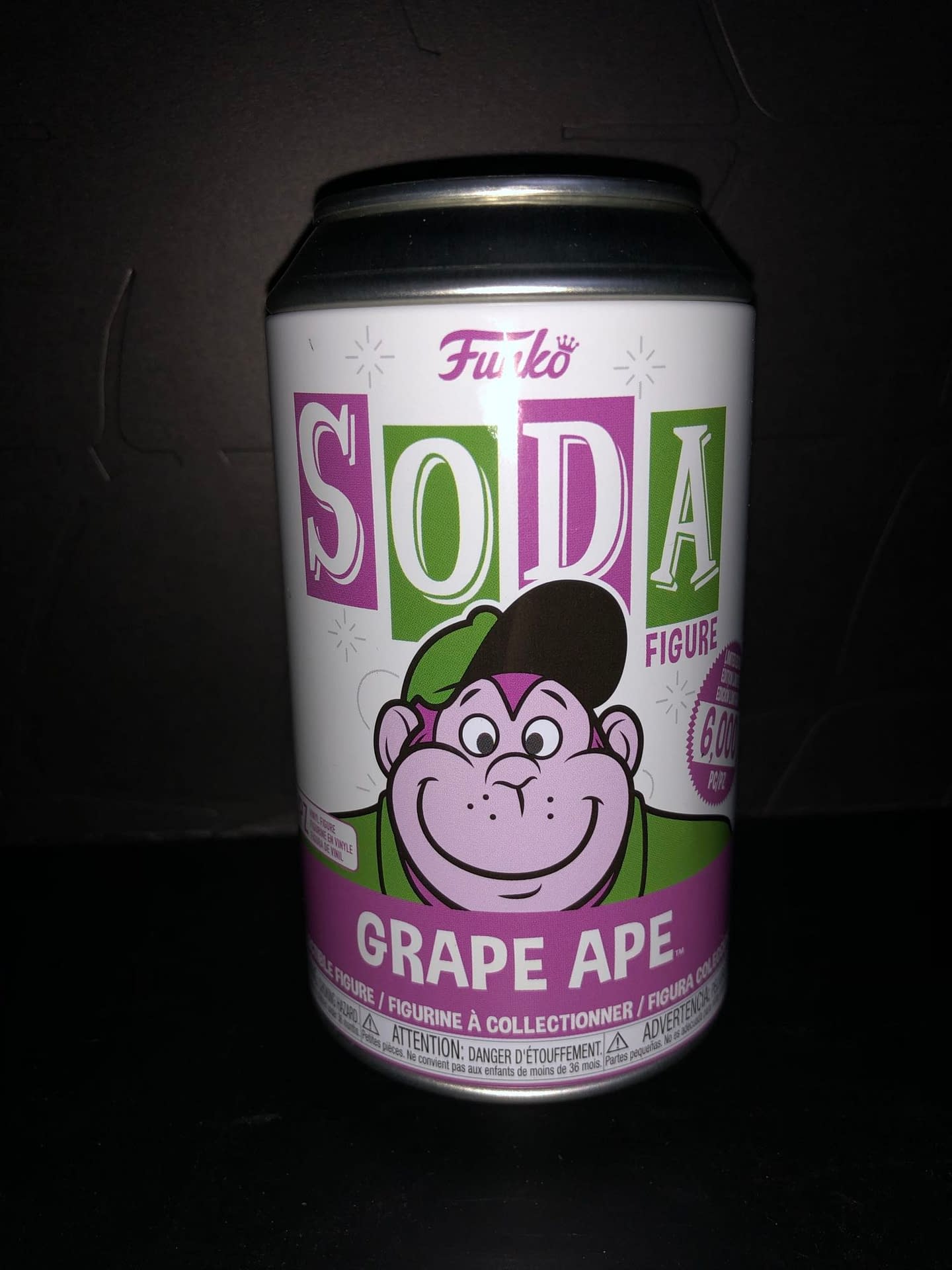 Funko Soda Vinyl Figure The Grape Ape Show Great Ape Figure can front view.