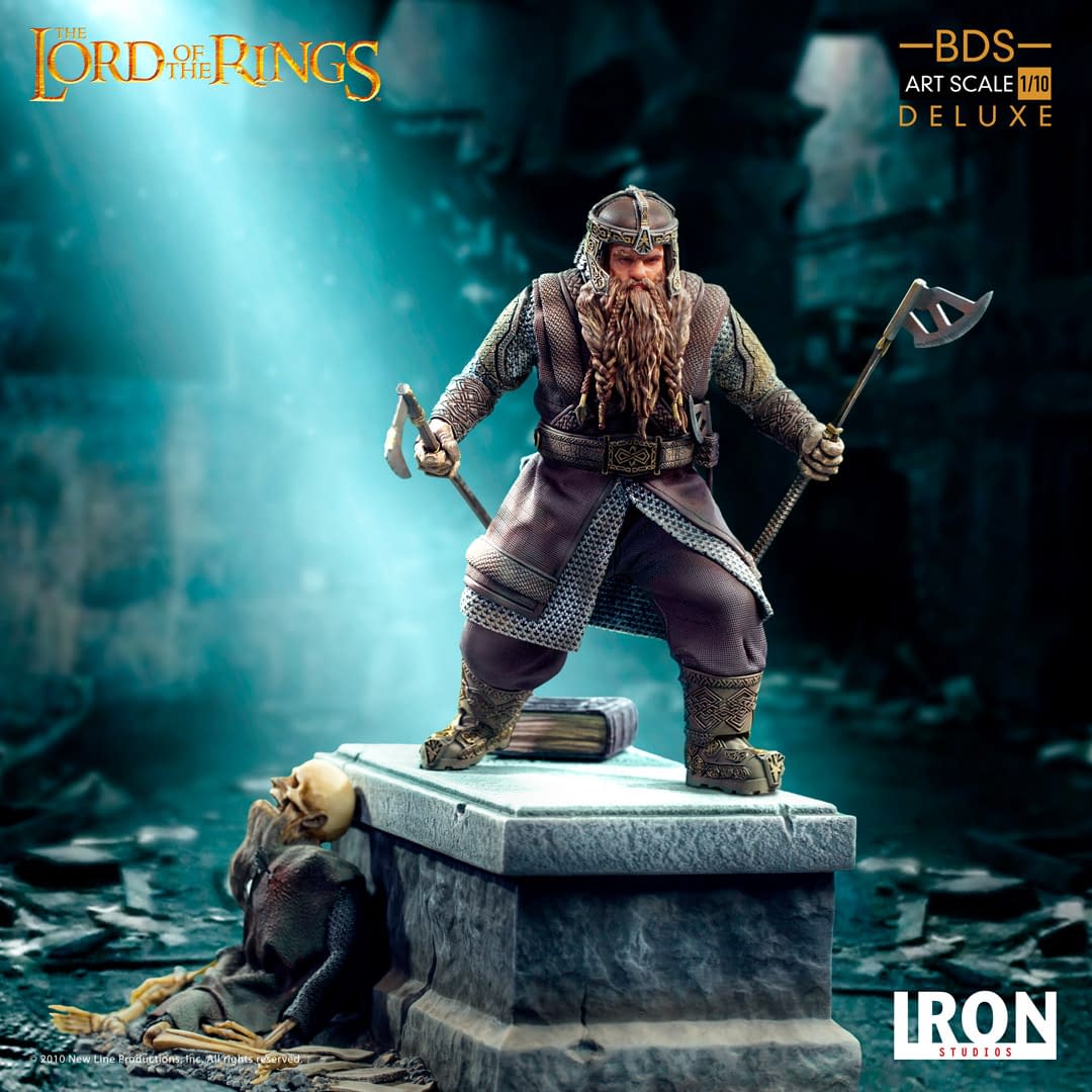 Lord of the Rings Gimli Battle Diorama Statue from Iron Studios 