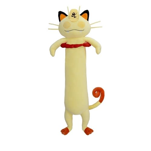 This Gigantamax Meowth doll is over five feet tall.