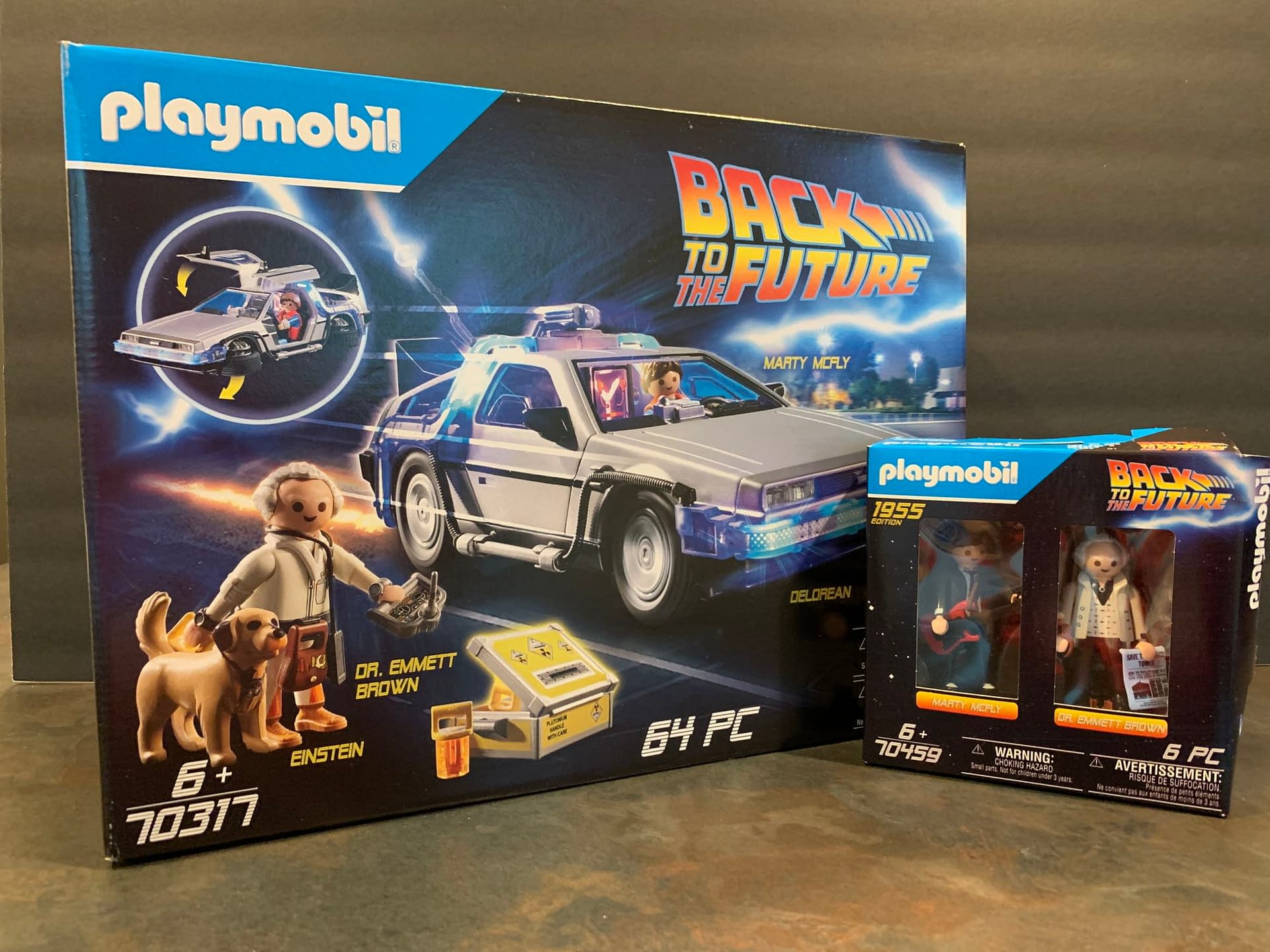 Playmobil Back To The Future 70317 64 Piece Set Kit Marty Doc Einstein  Delorean