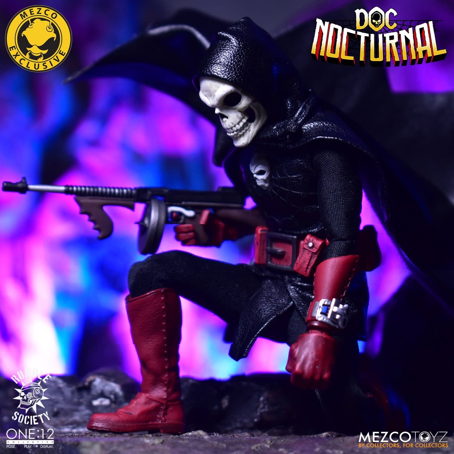 Mezco One 12 Doc Nocturnal Glow In The Dark Skull Only 