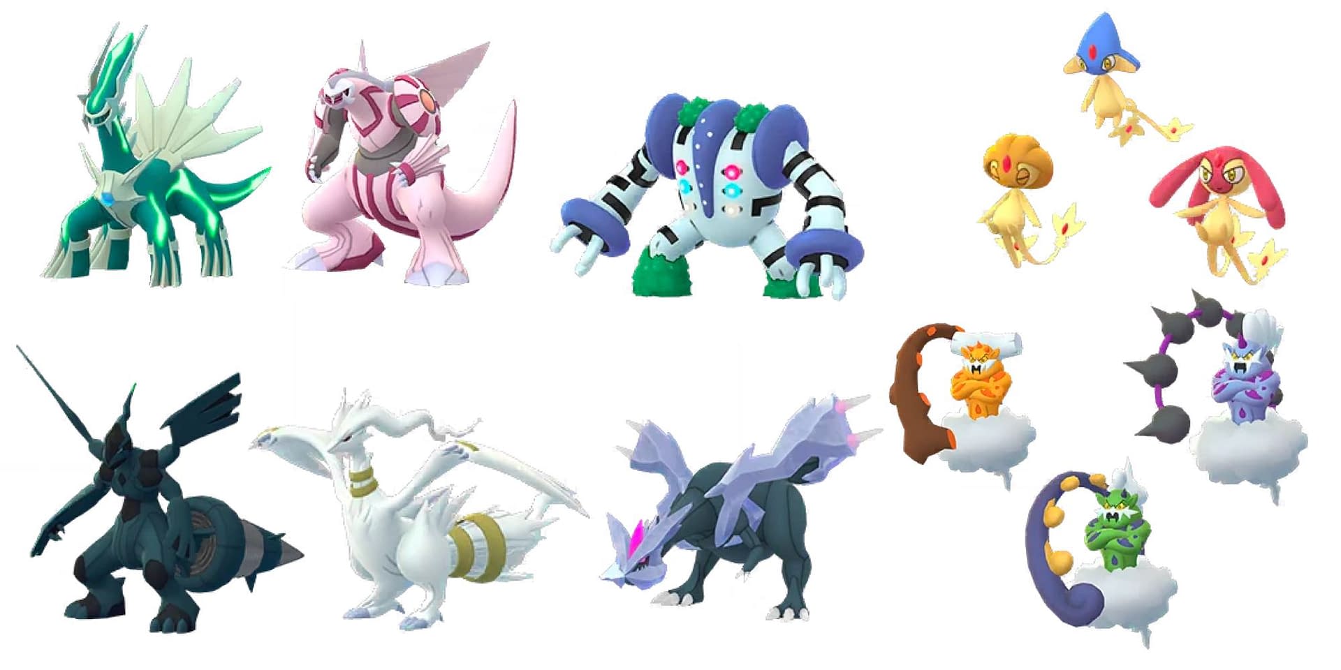 Pokemon Sword & Shield Shiny Kyurem, Zekrom, Reshiram Legendaries