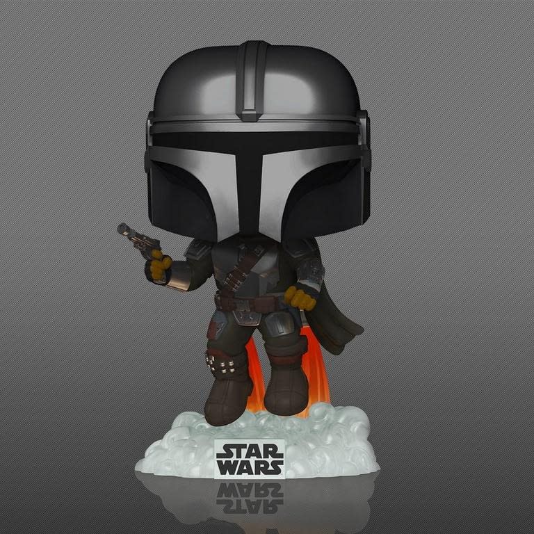 Figurine funko pop! Star wars: the mandalorian - mando flying w