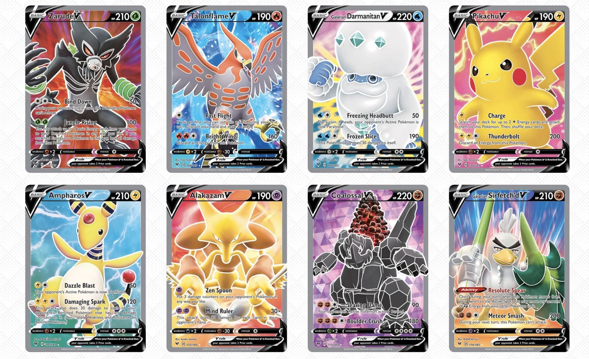 The Full Art Pokémon V Cards Of Pokémon TCG Vivid Voltage