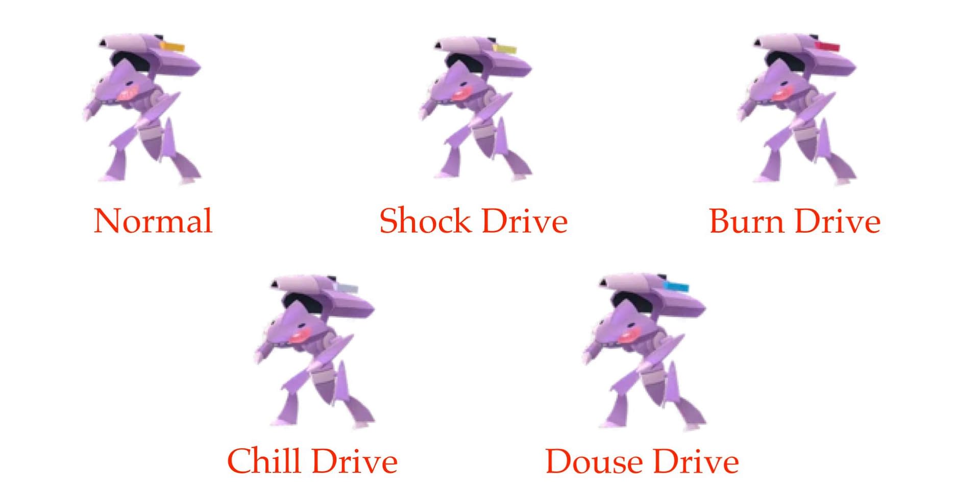 Porygon-Z now learns Techno Blast and changes type to Normal/[held Drive],  with there now being one for each type (including Normal). Genesect does  not change type but receives all other applicable benefits.