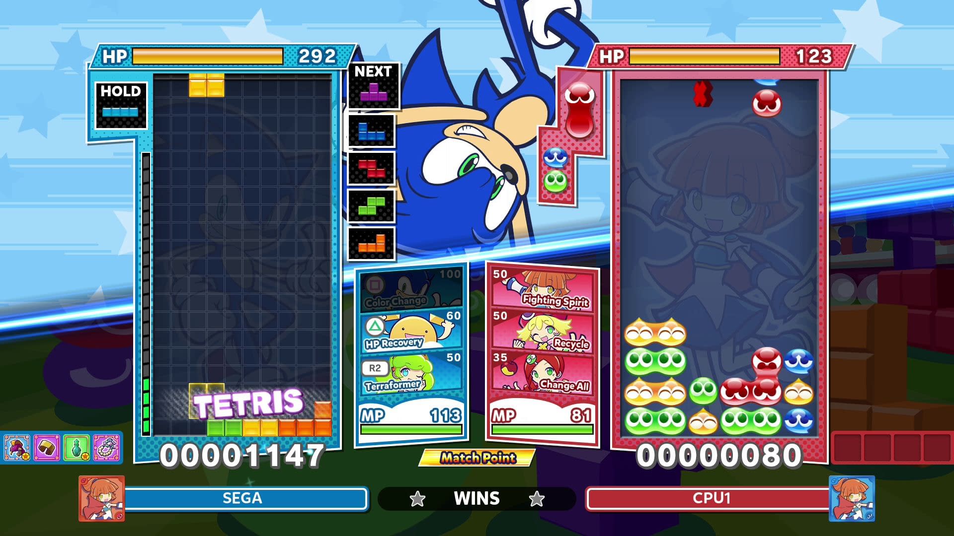 Sonic The Hedgehog đến với Puyo Puyo Tetris 2 mang đến cho người xem trải nghiệm thú vị khi được xem những hình ảnh đầy màu sắc và nét đẹp về hai trò chơi hấp dẫn nhất. Cùng với chú nhím Sonic, bạn sẽ được hòa mình vào thế giới phiêu lưu đầy thú vị và tràn đầy năng lượng tích cực.