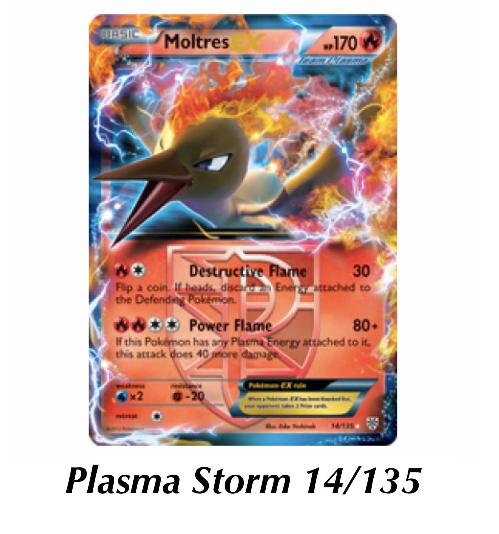 Rocket's Moltres. Pokemon Holofoil Real Card. 