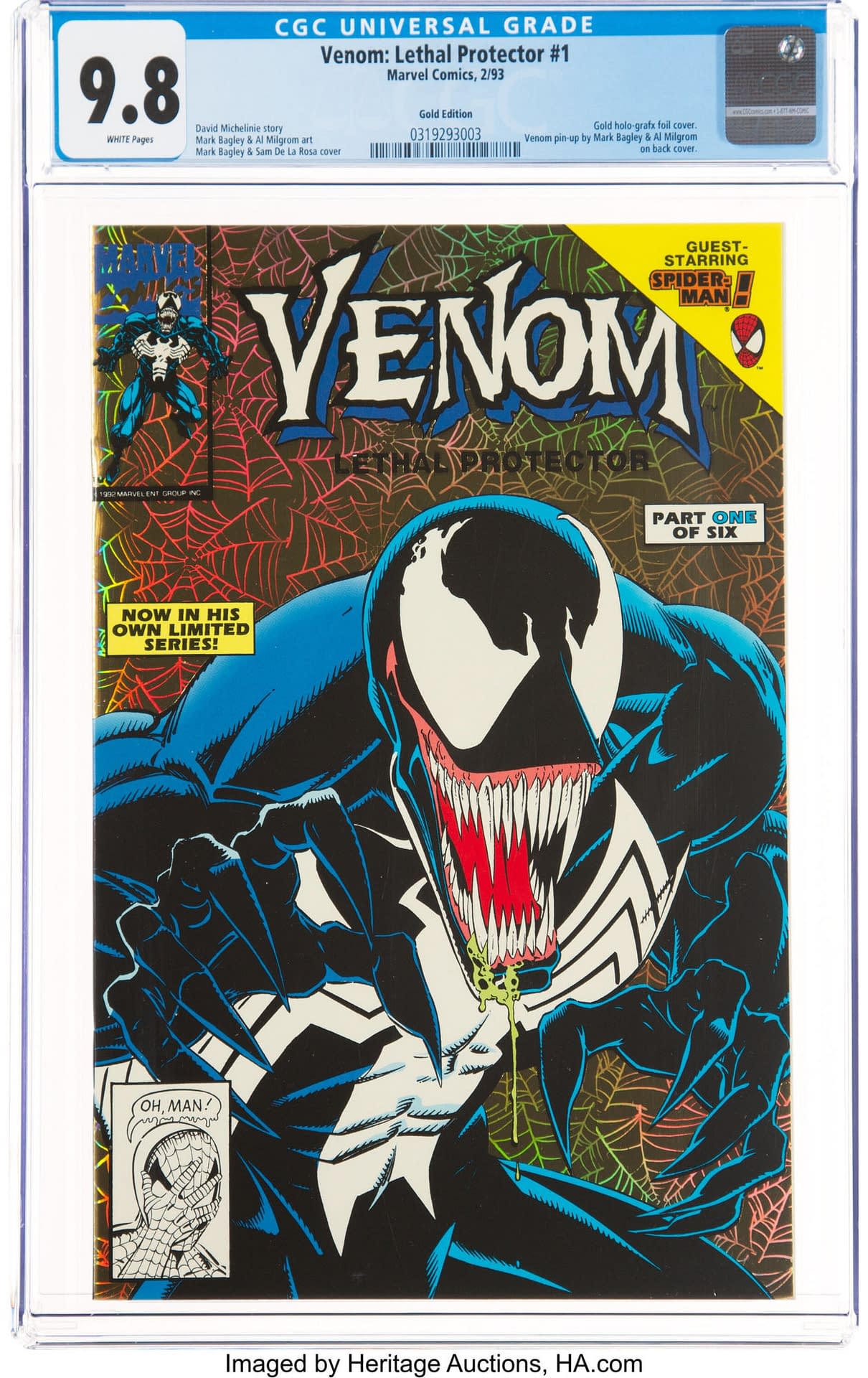 Venom Lethal Protector #1 Rare Gold CGC 9.8 On Auction At Heritage