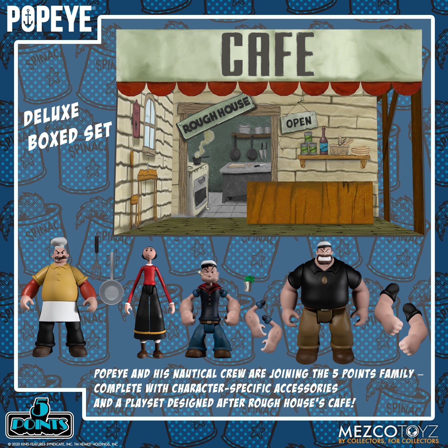 Popeye and Rough House's Cafe Comes to Mezco Toyz