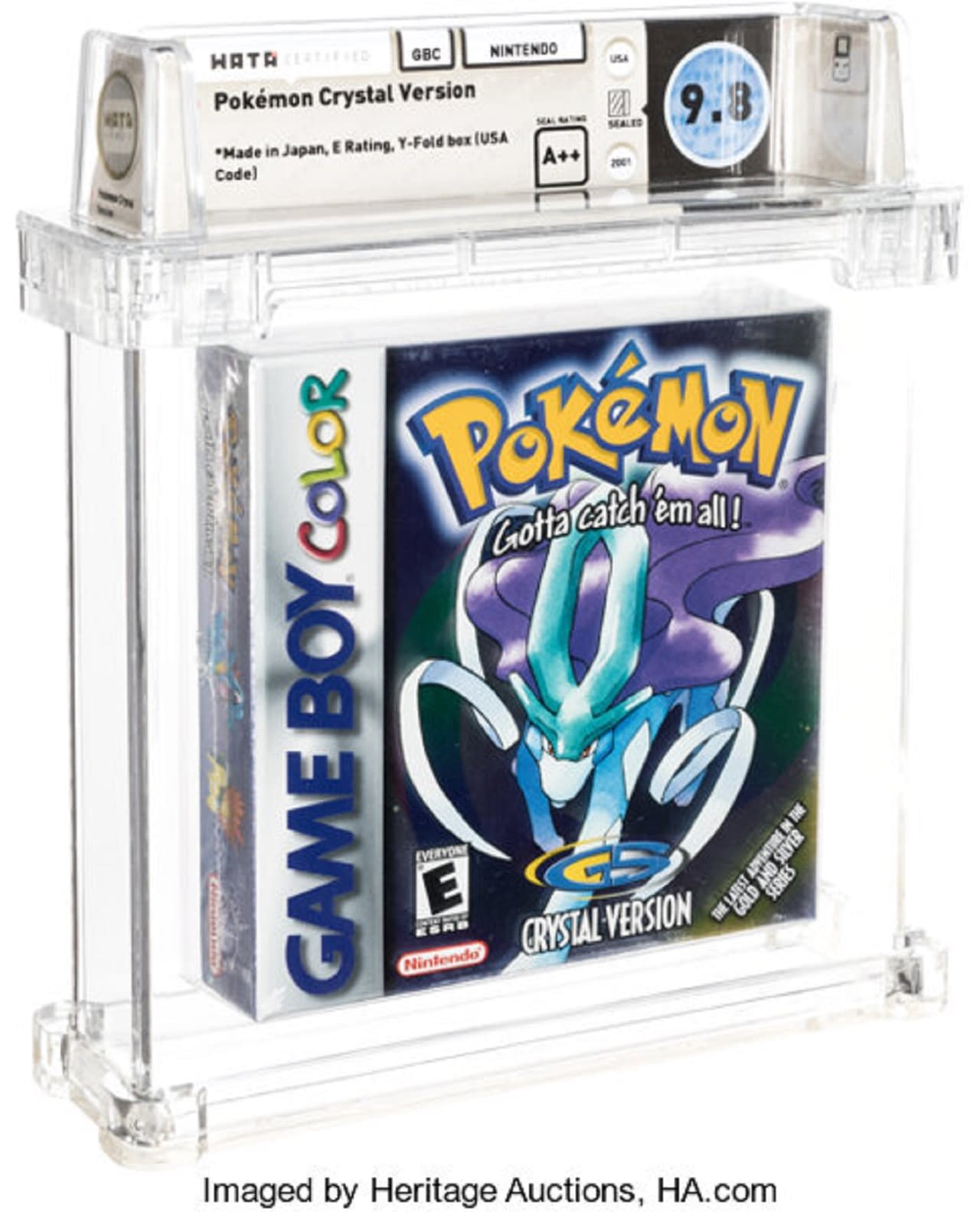 Pokémon Crystal Graded WATA 9.8 A++ Up For Auction At Heritage Now