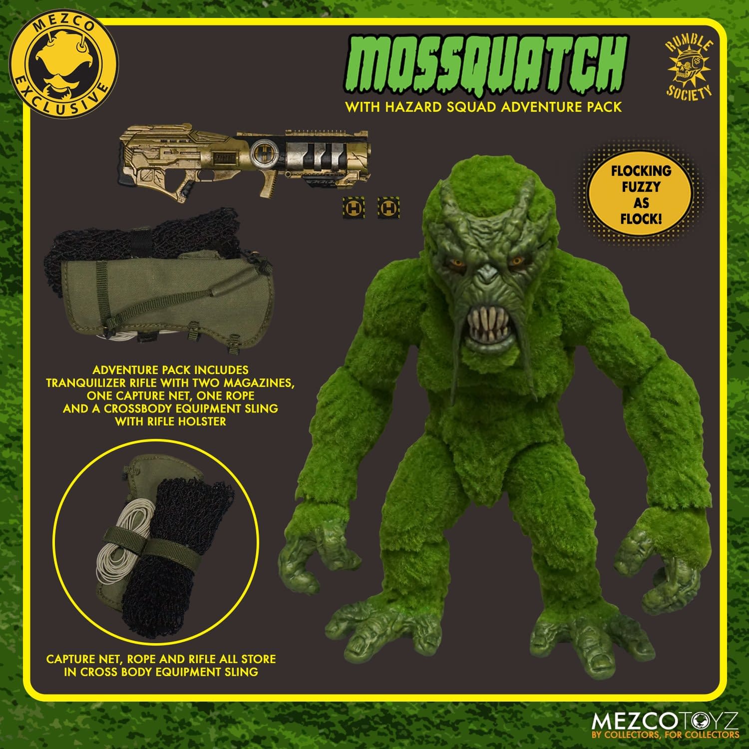 Mezco Unveils First Rumble Society Monster Figure with the Mossquatch
