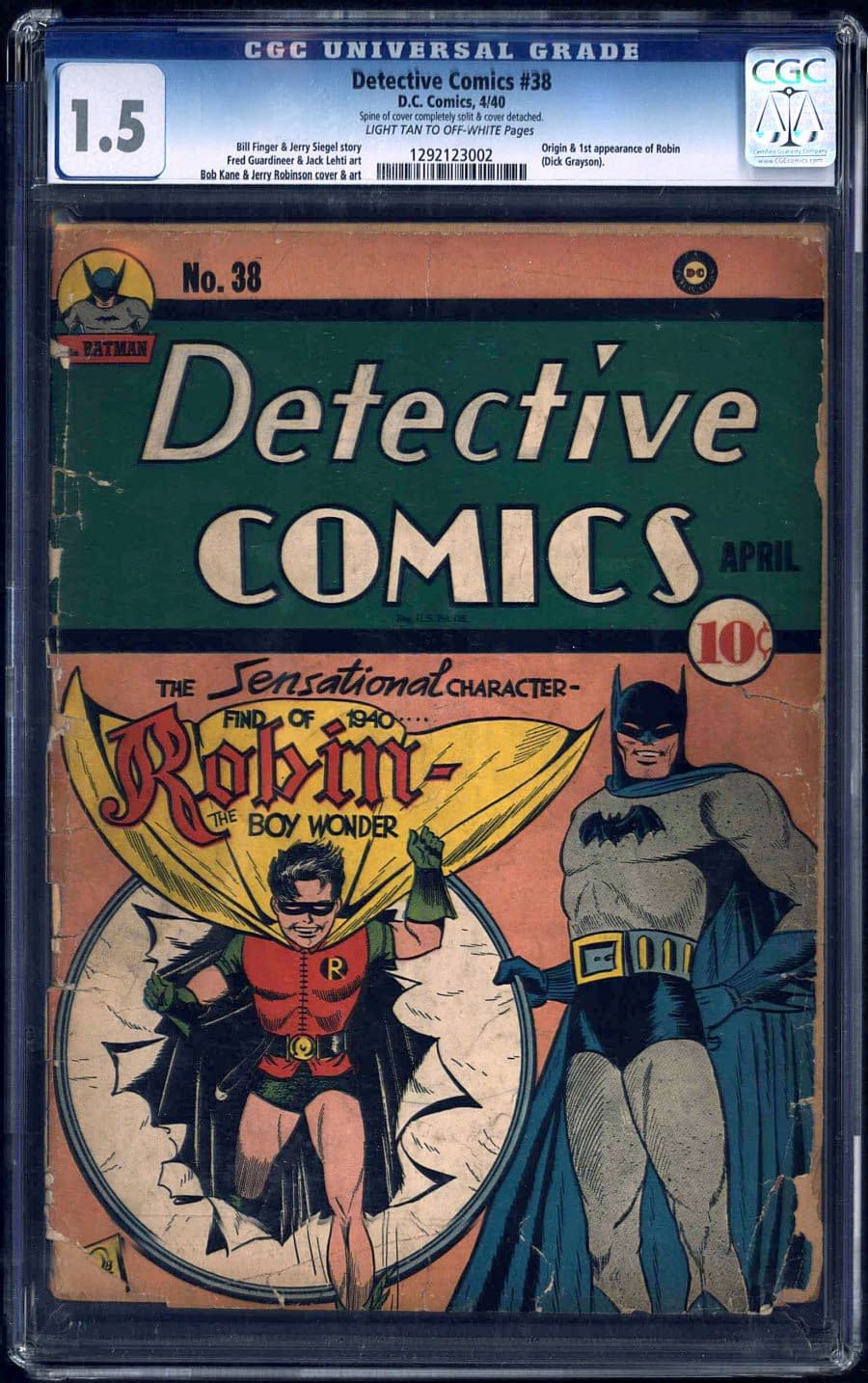 Detective Comics #38: First Appearance Of Robin Always Breaks Records