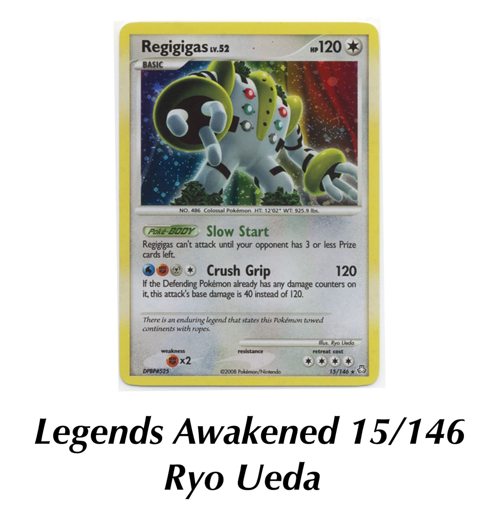 Auction Prices Realized Tcg Cards 2008 Pokemon Diamond & Pearl Black Star  Promo Regigigas LV.X HOLO