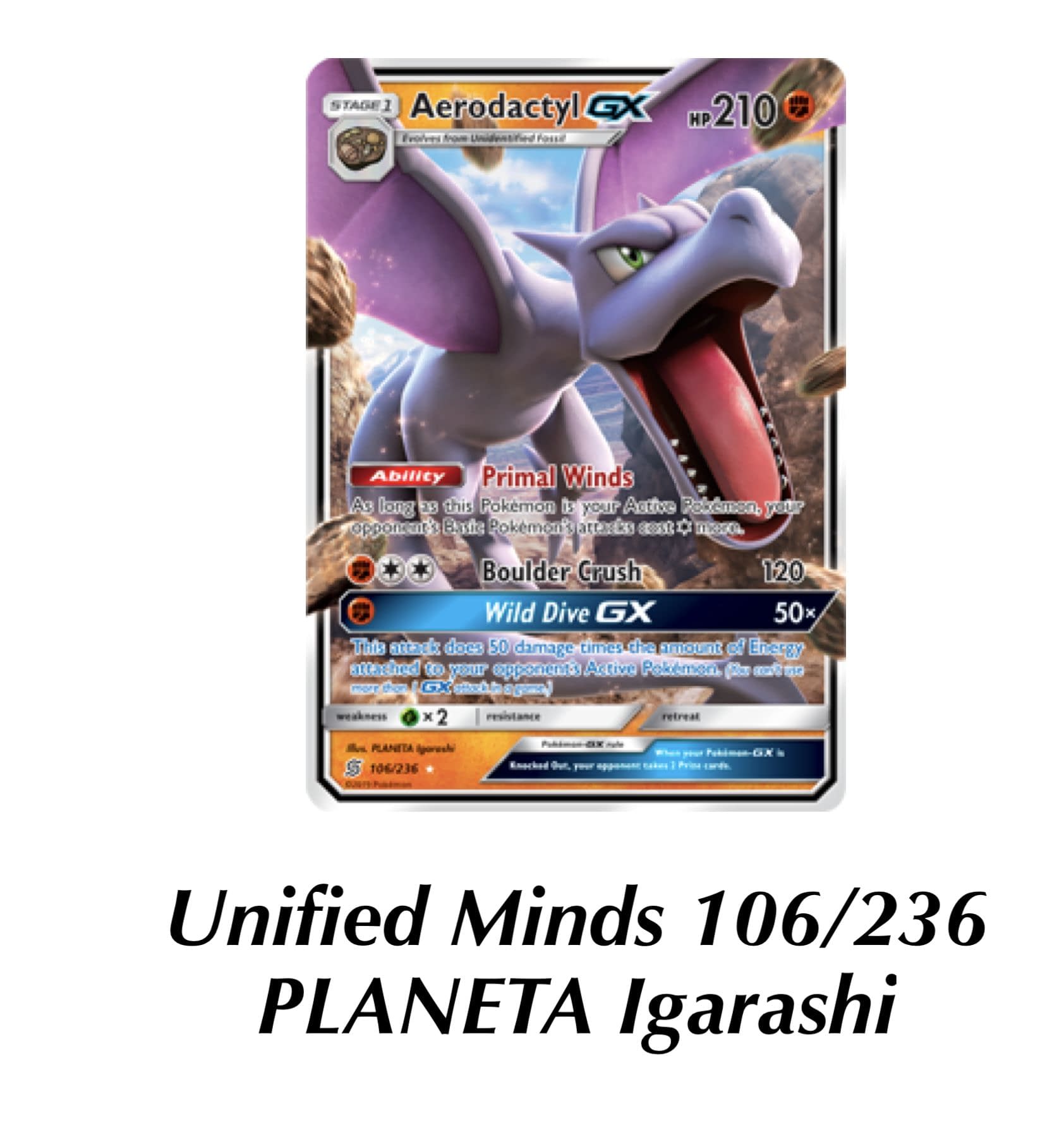 Aerodactyl-GX - Unified Minds Pokemon Review 