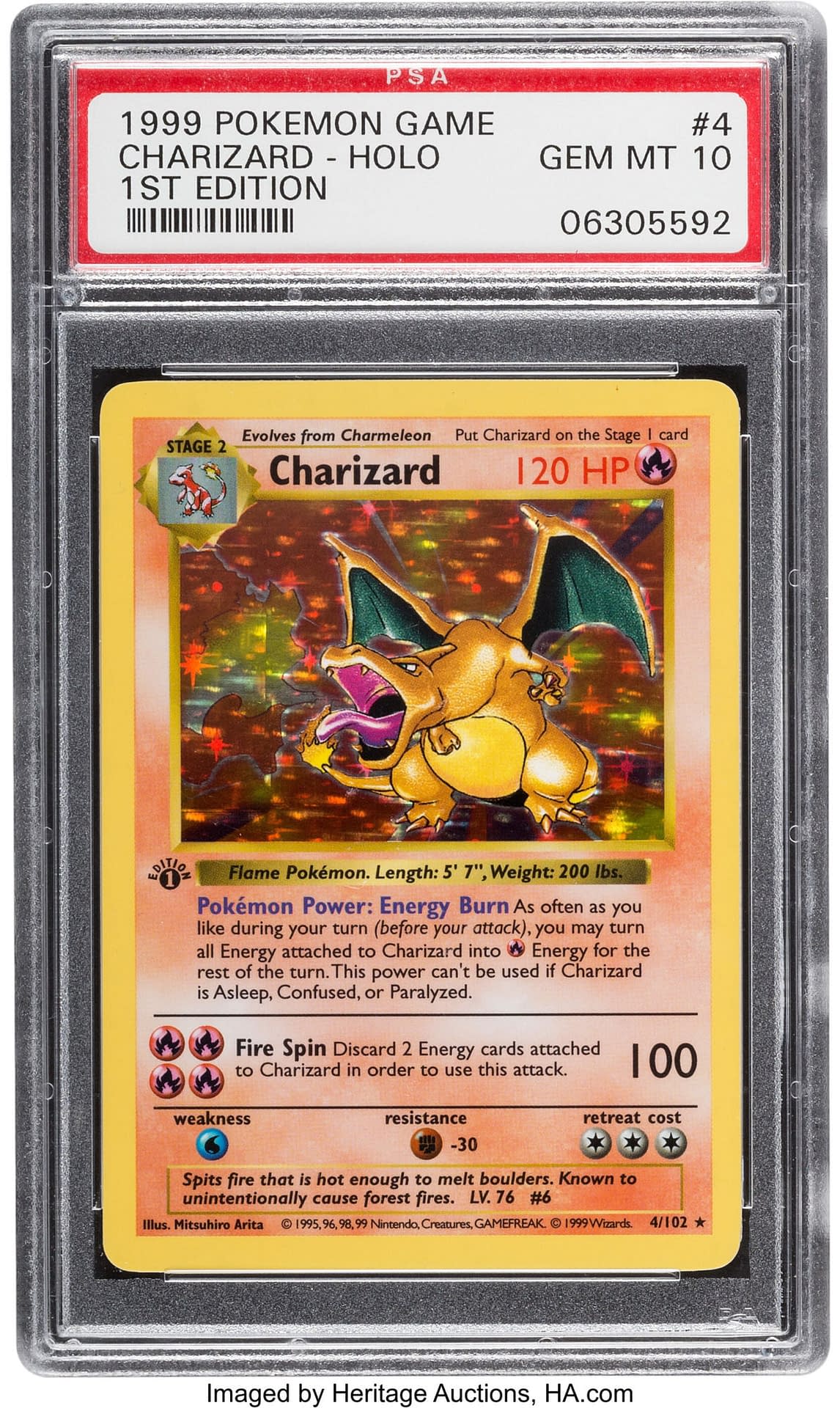 PSA 10 Charizard Staff Evolutions Pokemon Prerelease GEM MINT