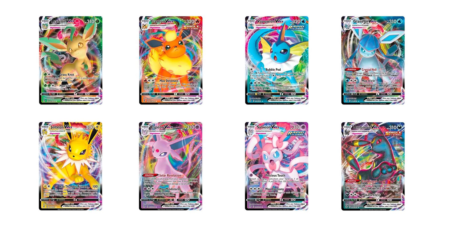 POKEMON: COMPLETE EEVEELUTION CARD SET ESPEON UMBREON SYLVEON JOLTEON EEVEE