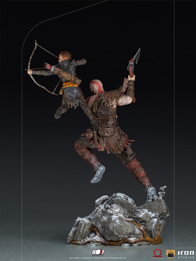 God of War Ragnarok Kratos + Atreus Statue Figure Set Official