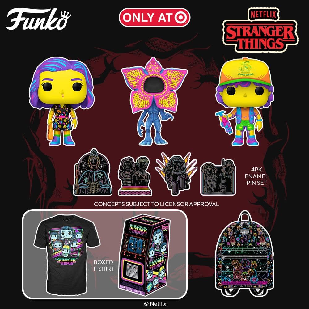 Sandy zone Beroep Stranger Things Black Light Funko Pops Debut and Sold Out Instantly