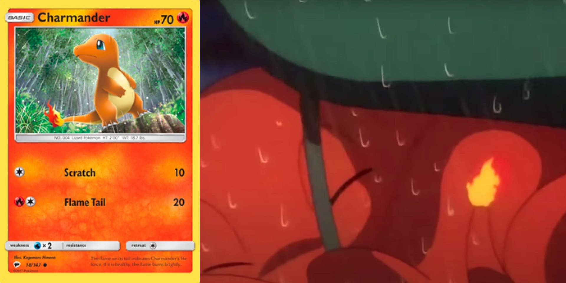 Charmander's Rainy Day In Burning Shadows: Pokémon TCG Memories