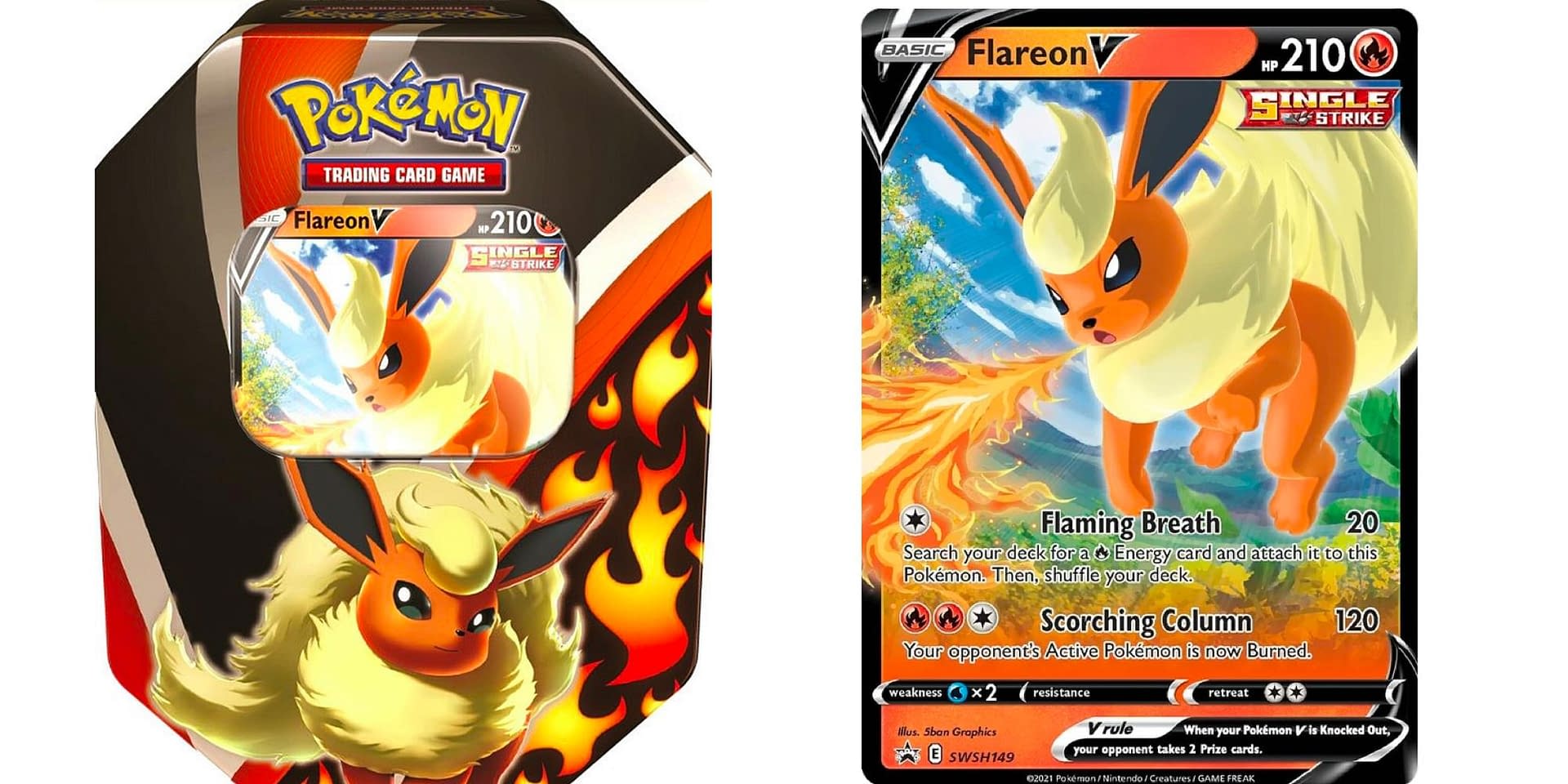 Pokémon TCG Product Review: Eevee Evolution Tin: Flareon