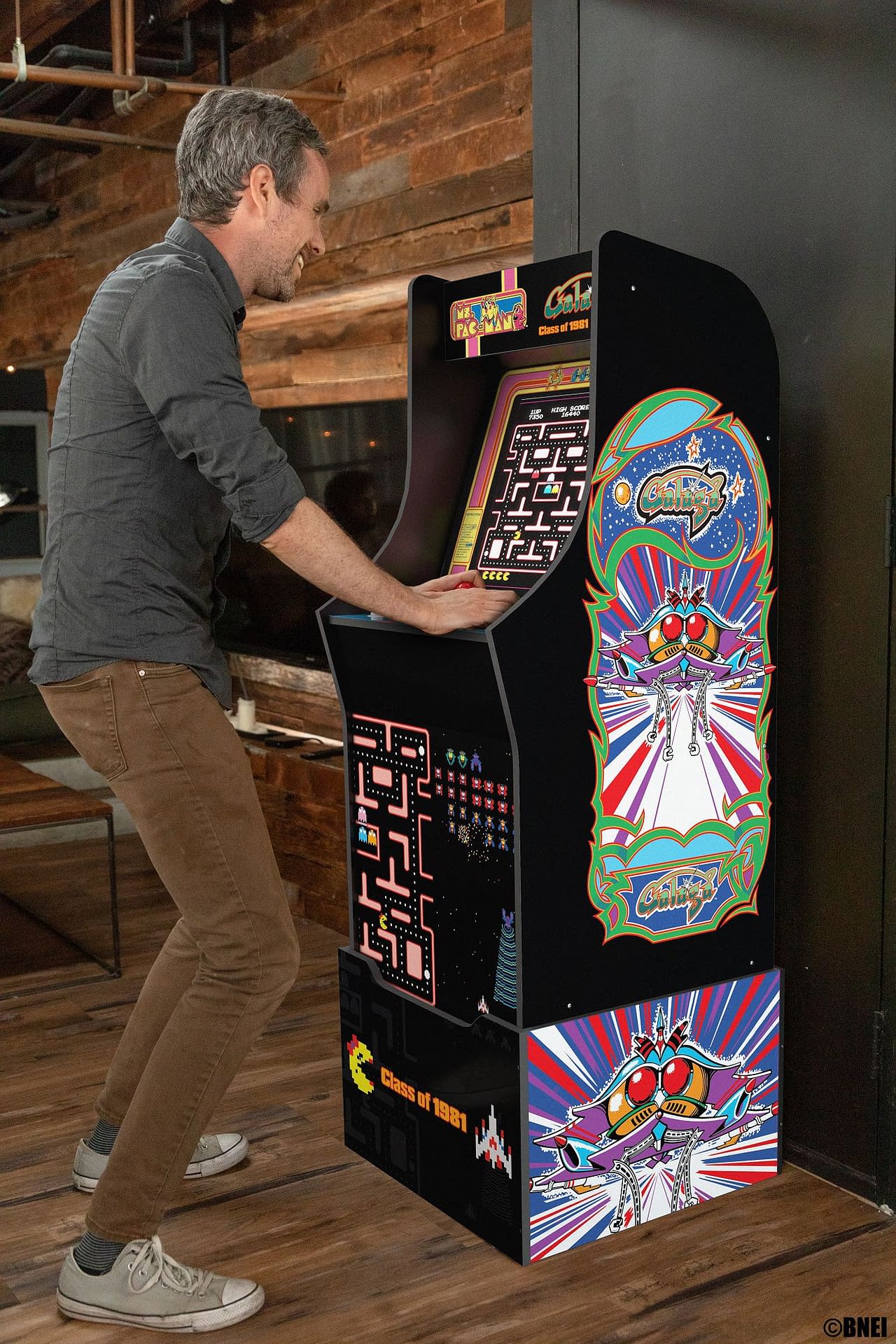 Arcade1Up Unveils Ms Pac Man Galaga Split Class Of 81 Arcade Cabinet